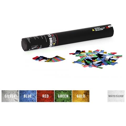 Handheld Confetti Cannon 50cm, Multicolor Metallic - Foto 1