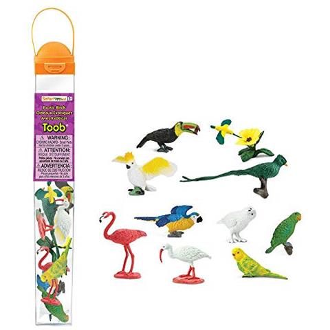 Safari Ltd Exotic Birds Toob - 11 Diversi Modelli Di Figurine Giocattolo Bpa Dipinte A Mano E Senza Piombo - Per Bambini Dai 3 Anni In Su - Foto 1