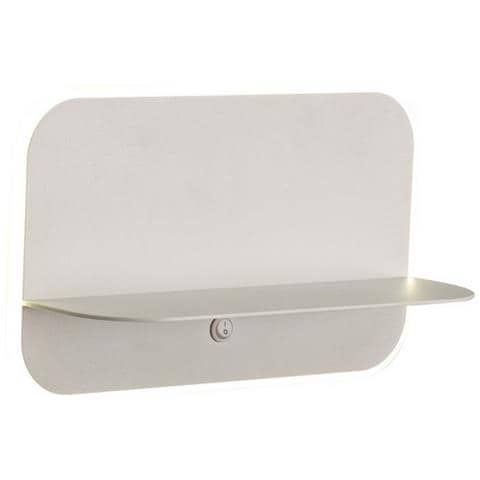 Mensola Applique Con Prese Usb, Led 18w, 3000k, 1400lm, Bianco Opaco - Foto 1