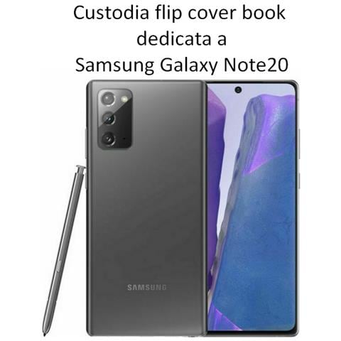 Smart Book Custodia Poket Silicone Flip Cover Case Per Samsung Galaxy Note20 5g N981 Black - Foto 2