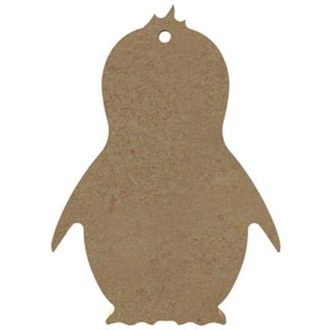Pinguino In Legno Mdf Da Decorare - 10 Cm - Foto 1