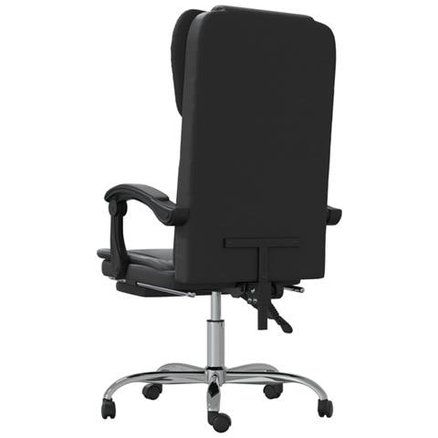 Poltrona da Ufficio Reclinabile Nera in Similpelle - Foto 2