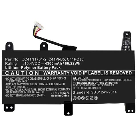 Coreparts Mbxas-ba0313 Ricambio Per Laptop (battery 66.22wh Li-polymer - 15.4v 4300mah For Asus - Notebook, Laptop Batte - Foto 2