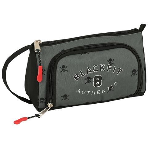 Astuccio Scuola Blackfit8 Skull Nero Grigio (20 X 11 X 8.5 Cm) (32 Pezzi) - Foto 1