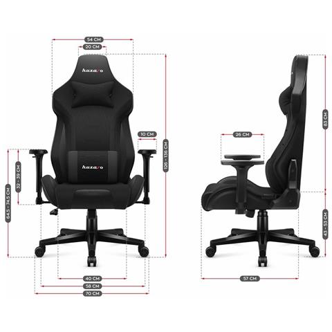 Sedia Gaming Hz-force 7.6 Black Nero - Foto 4