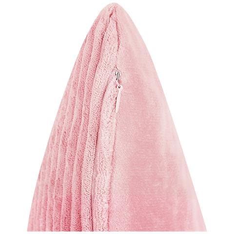 Set Di 2 Cuscini Millet Velluto A Coste 43 X 43 Cm Rosa Trama Geometrica - Foto 2
