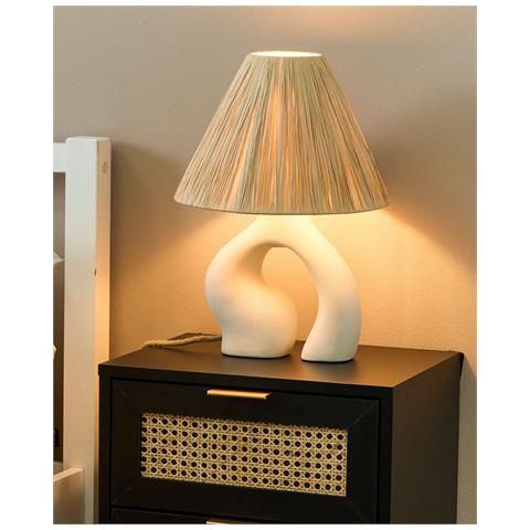 Lampada Da Tavolo Barbas Ceramica Naturale - Foto 4