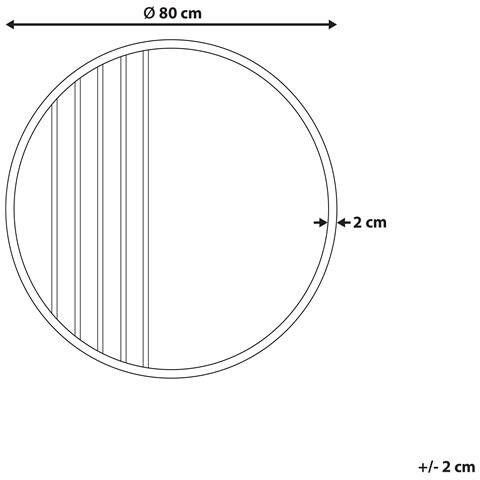 Specchio Coust 80 Cm 80 Cm Oro - Foto 8