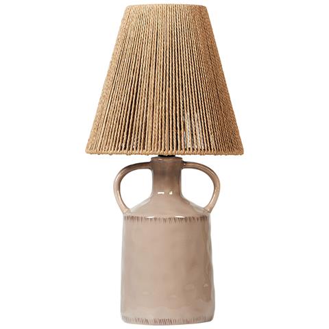 Lampada Da Tavolo Larissos Ceramica Tortora - Foto 2