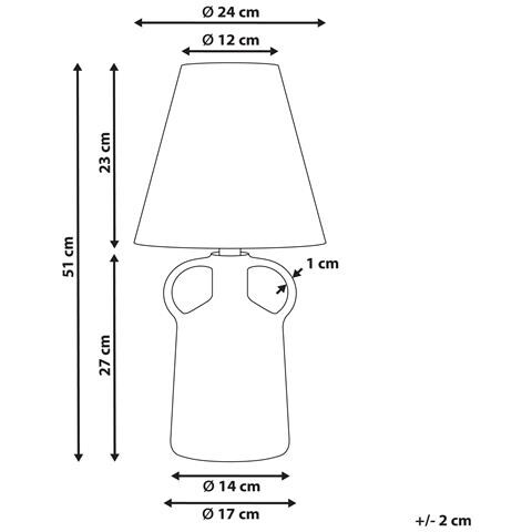 Lampada Da Tavolo Larissos Ceramica Tortora - Foto 5