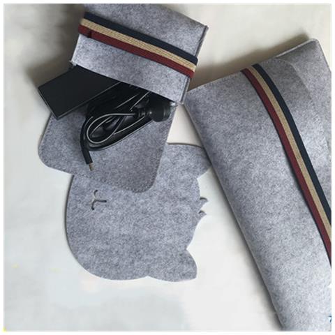 Borsa Per Tablet Borsa Per Computer In Feltro Da Ufficio Set Da 3 Pezzi Grey - Foto 2