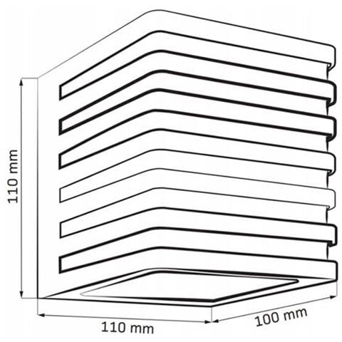Applique Led Luce Calda Lampada A Parete Muro 10 W Esterno Faretto Cubo Nero - Foto 7