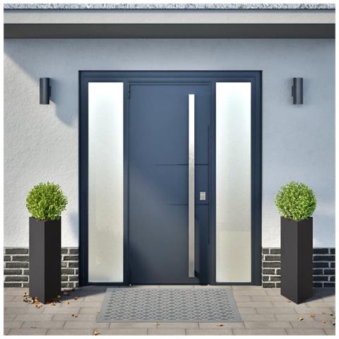 Fioriere da Giardino 2 pz Nere Triangolari 30x26x75 cm Acciaio - Foto 2