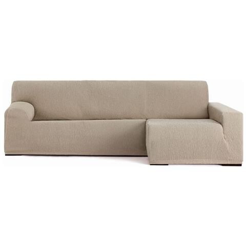 Copridivano Troya Elastico Penisola Destra Beige Bracciolo Lungo 250/310 - Foto 1