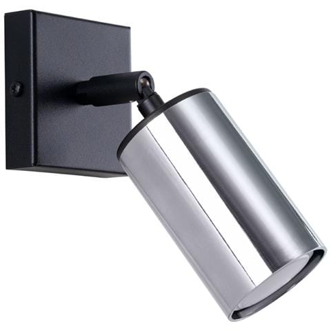 Lampada A Parete Winx Nero /cromo Sl. 1366 - Moderno Lampade Da Parete Nero /cromato 18.5x8x8 Cm - Foto 1
