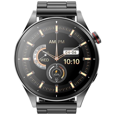 Orologio Connesso Fw66 Ip66 Iron R Con Bracciale In Metallo, Nero - Foto 2