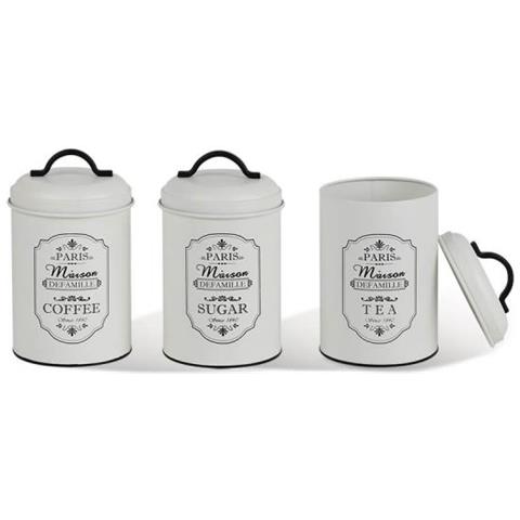 Maestro Mr-1771-3cs Contenitore Da Cucina Set Di Contenitori Da Tè+caffè+zucchero Metallo - Foto 1