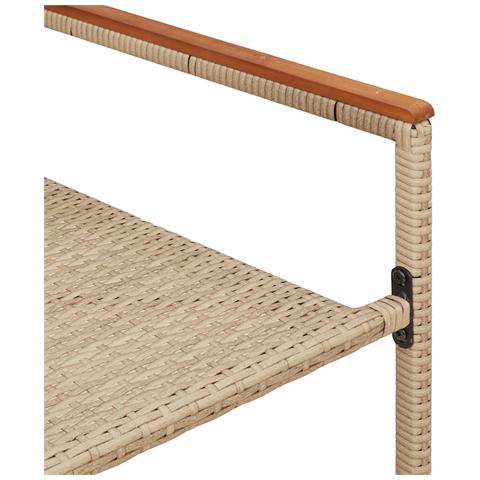 Sedia da Giardino Impilabile con Cuscini 2 pz Beige in Poli Rattan - Foto 9