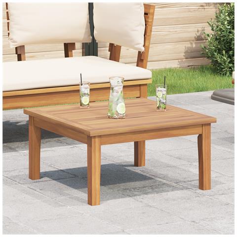 Tavolo da Giardino 60x60x30 cm Legno Massello Teak - Foto 2