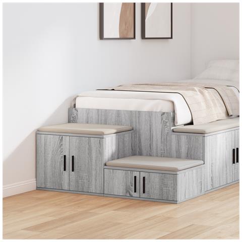 Armadio da stoccaggio  Grigio Sonoma 118x41x40 cm in legno ingegnerizzato - Foto 2