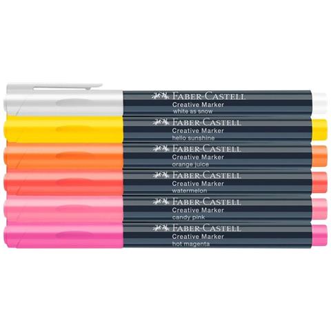 Creative Marker evidenziatore 6 pz Tipo di punta Rosa chiaro, Arancione, Rosa, Rosso, Bianco, Giallo - Foto 4