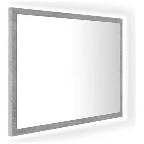 Specchio Da Bagno A Led Grigio 60x8,5x37 Cm In Acrilico - Foto 1