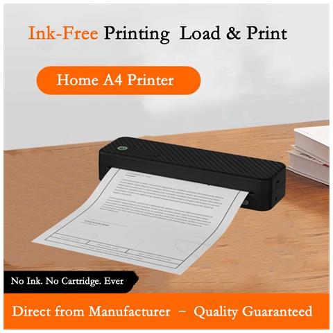 Stampante Termica A4 Senza Inchiostro - Stampante Termica Portatile A Colori Da 8 Pollici Black - Foto 2