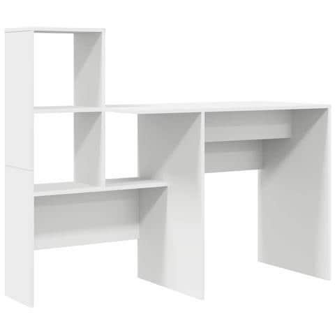Scrivania Bianco 131.5 x 50 x 106.5 cm Legno multistrato - Foto 1