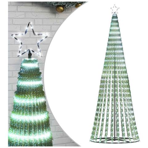 Albero di Natale a LED 475 LED Bianco Freddo 247 cm - Foto 1