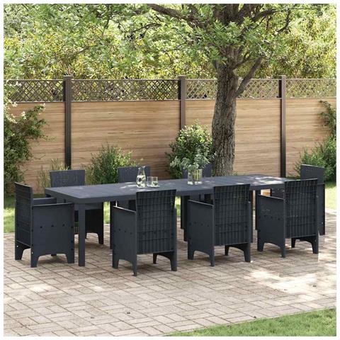 Tavolo da Giardino Antracite 300 x 100 x 73 cm polyrattan - Foto 2