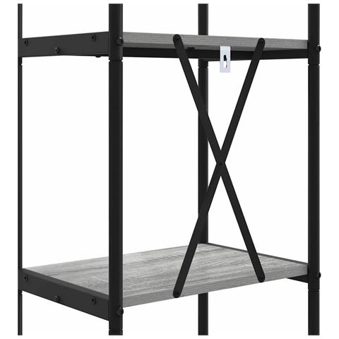 Libreria Grigio sonoma 40 x 30 x 109 cm Legno multistrato - Foto 9