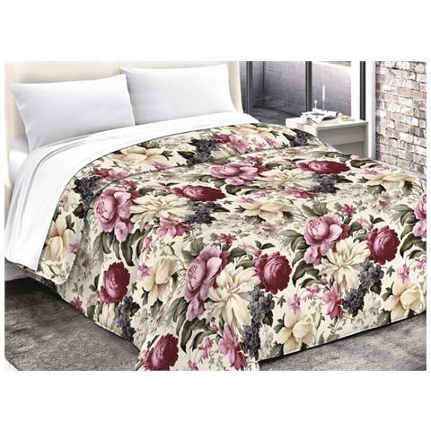 Trapunta Piumone Invernale Imbottita 300gr Microfibra Diadema Flower 1 Piazza D19 Flora - Foto 1