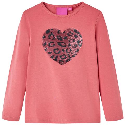 Maglietta da Bambina a Maniche Lunghe Rosa Antico 116 - Foto 1