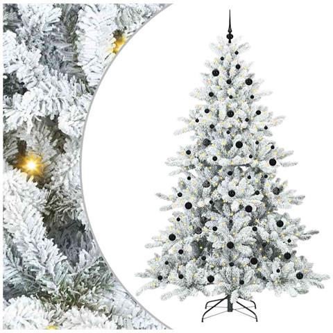 Albero di Natale Artificiale con Rami Pieghevoli Bianco 240 cm - Foto 1