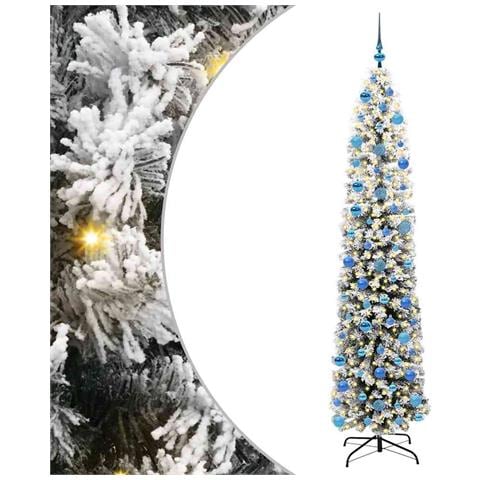 Albero di Natale artificiale con 300 LED Verde 240 cm - Foto 1