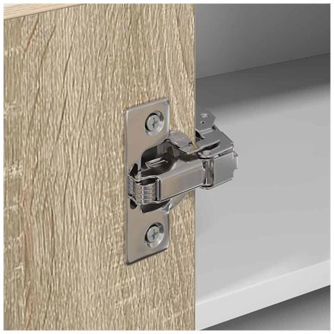 Armadio pensile Riga Quercia Sonoma e Bianca 57 x 57 x 40 cm - Foto 9