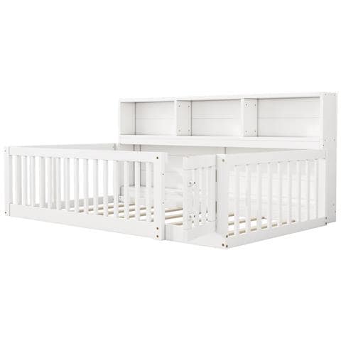 Daybed Per Bambini In Pino Con Sponde Di Sicurezza E Scomparti - Foto 3