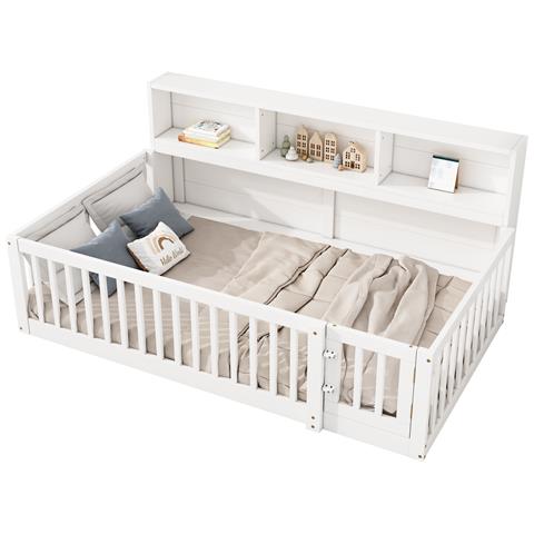 Daybed Per Bambini In Pino Con Sponde Di Sicurezza E Scomparti - Foto 1