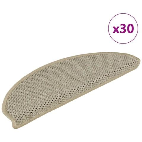 Tappeti Adesivi Scale Aspetto Sisal 30pz 65x21x4cm Verde Chiaro - Foto 1