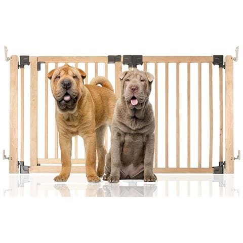 Bettacare Barriera Per Animali Domestici Espandibile In Legno Multipannello, Fino A 156cm, Legno Naturale, 76cm Di Altezza - Foto 1