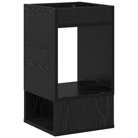 Tavolino Rovere Nero 30 x 30 x 56 cm Legno multistrato - Foto 1