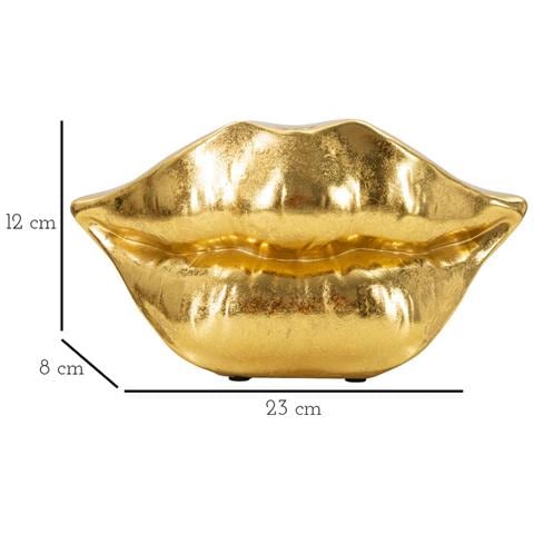 Vaso Decorativo Bocca-oro-poliresina-23x8x12 Cm - Foto 6