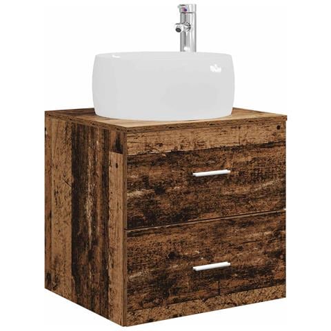 Mobile Lavabo da Parete Legno antico 49,5 x 44,5 x 66 cm - Foto 1