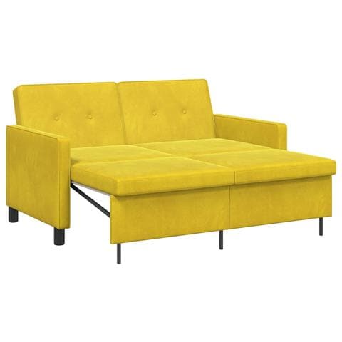 Divano letto Giallo Tessuto - Foto 1