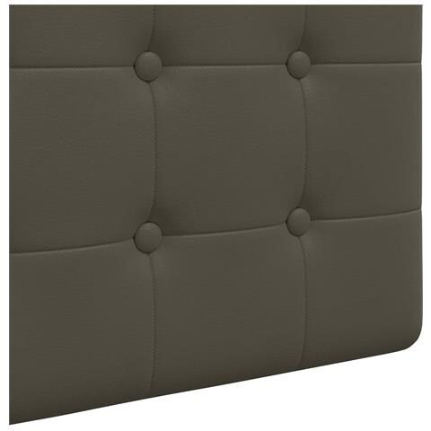 Testiera sospesa Con luce LED Grigio Similpelle - Foto 9