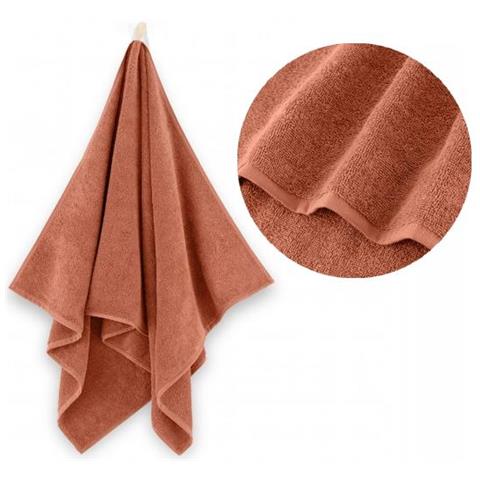 Asciugamano Liczi 2 - 70x140 cm - Rosso - 100% cotone egiziano - Ultra morbido e assorbente - Foto 5