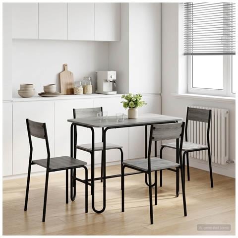 Tavolo da pranzo 100 x 50 x 75 cm Legno ingegnerizzato - Foto 2