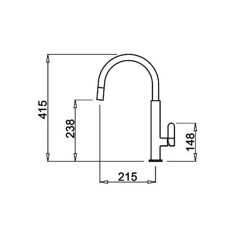 Miscelatore Monocomando con Canna Girevole Dove Plus in Kera 96 - Foto 1