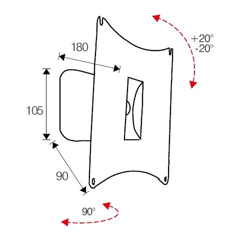 Supporto da Parete Economy 1 per TV fino a 40" Portata Max 20 Kg - Foto 2