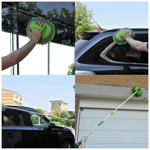 Spazzola Ciniglia Per Lavaggio Auto Telescopica 1,65 M 150650 - Foto 8